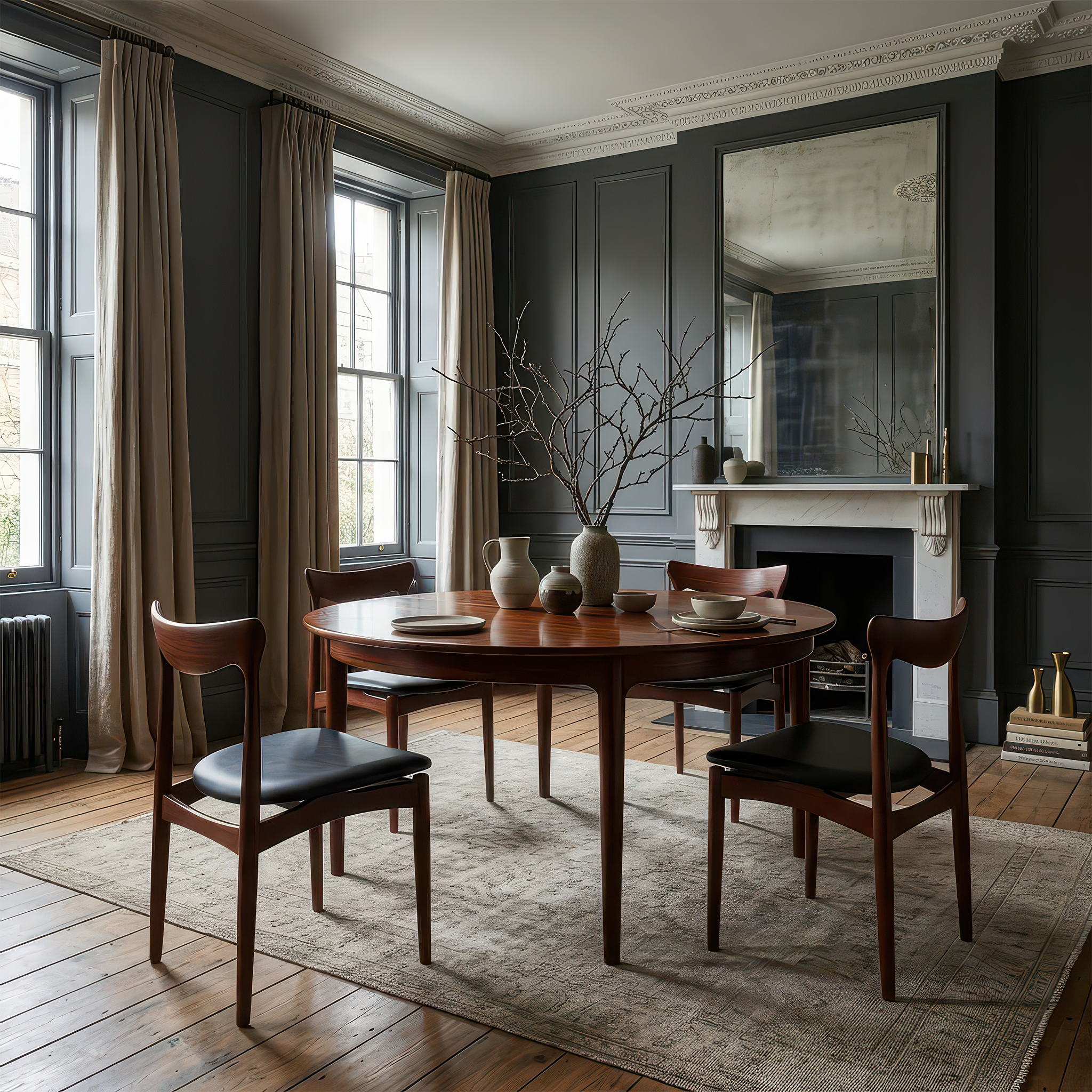 4x H.W. Klein for Bramin Dining Chairs
