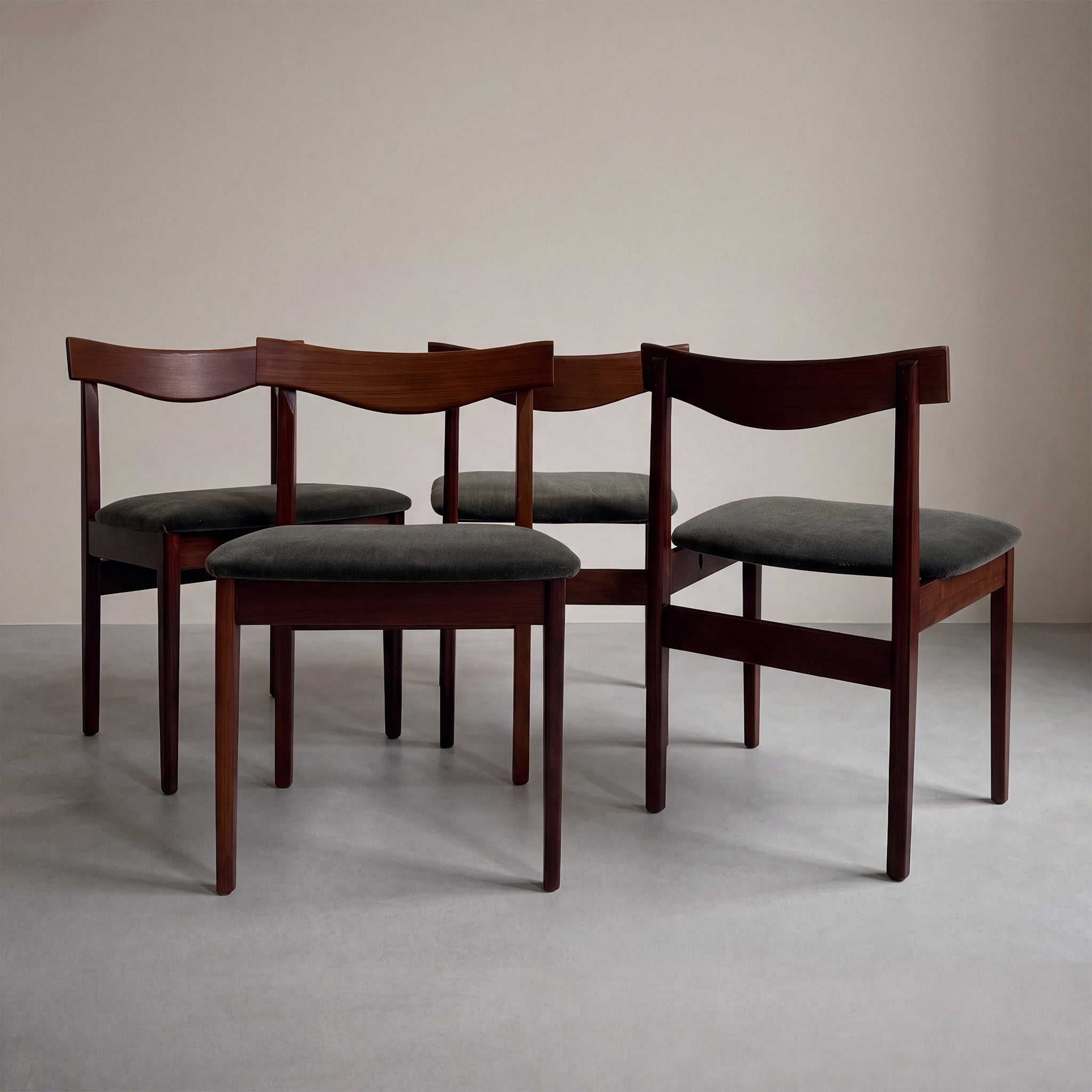 4x Mid-Century Teak Dining Chairs