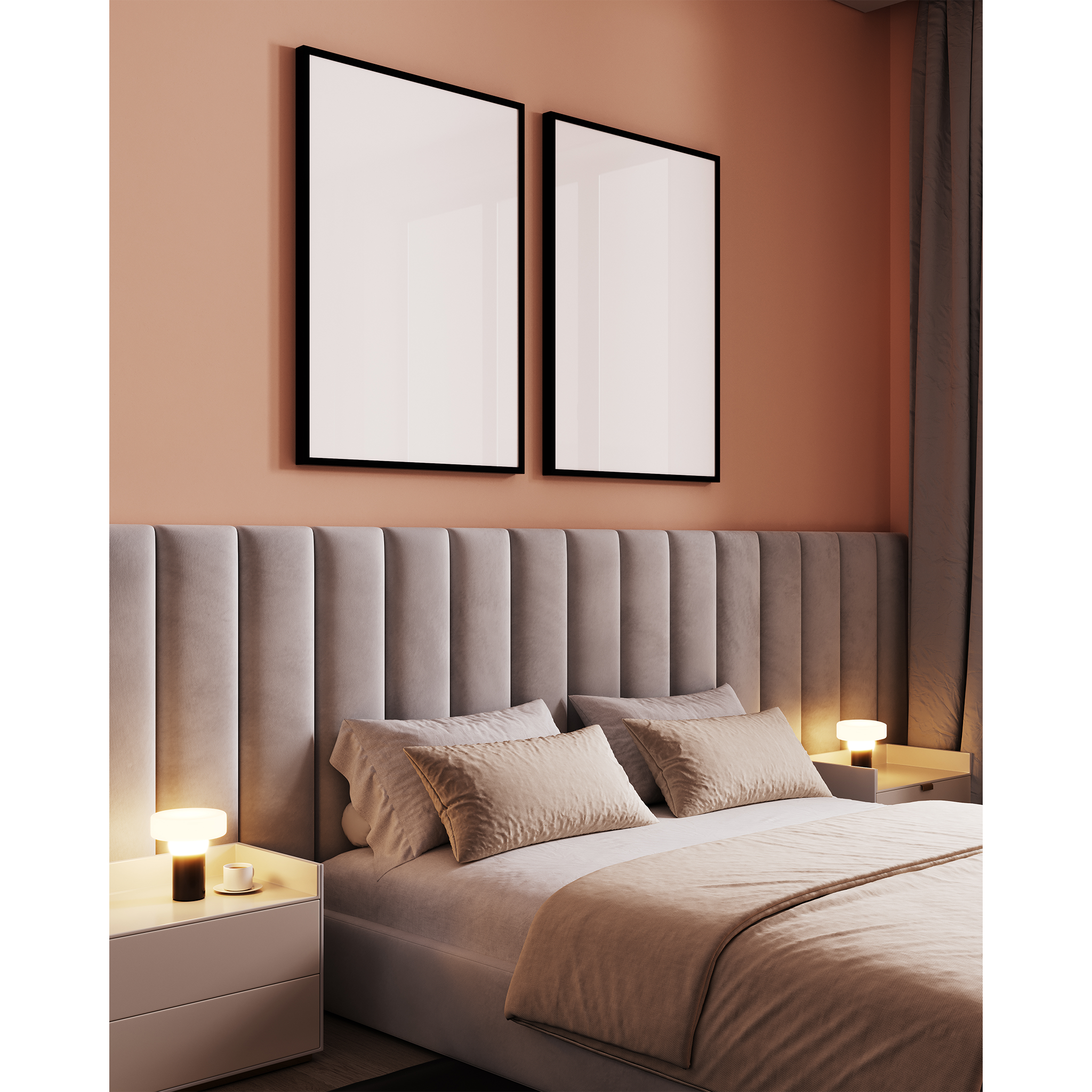 15x60cm | Upholstered Wall Panel | Upholstery Choice